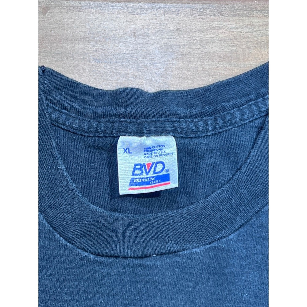 BVD vintage premium Pocket T-Shirt Mens XL Black Single Stitch Made in USA - Picture 3 of 14